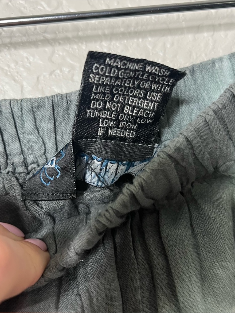 Bohemian Cove Tie Dye Maxi Skirt Blue Gray Tiered Lace Boho Midi Skirt Medium - Picture 5 of 6